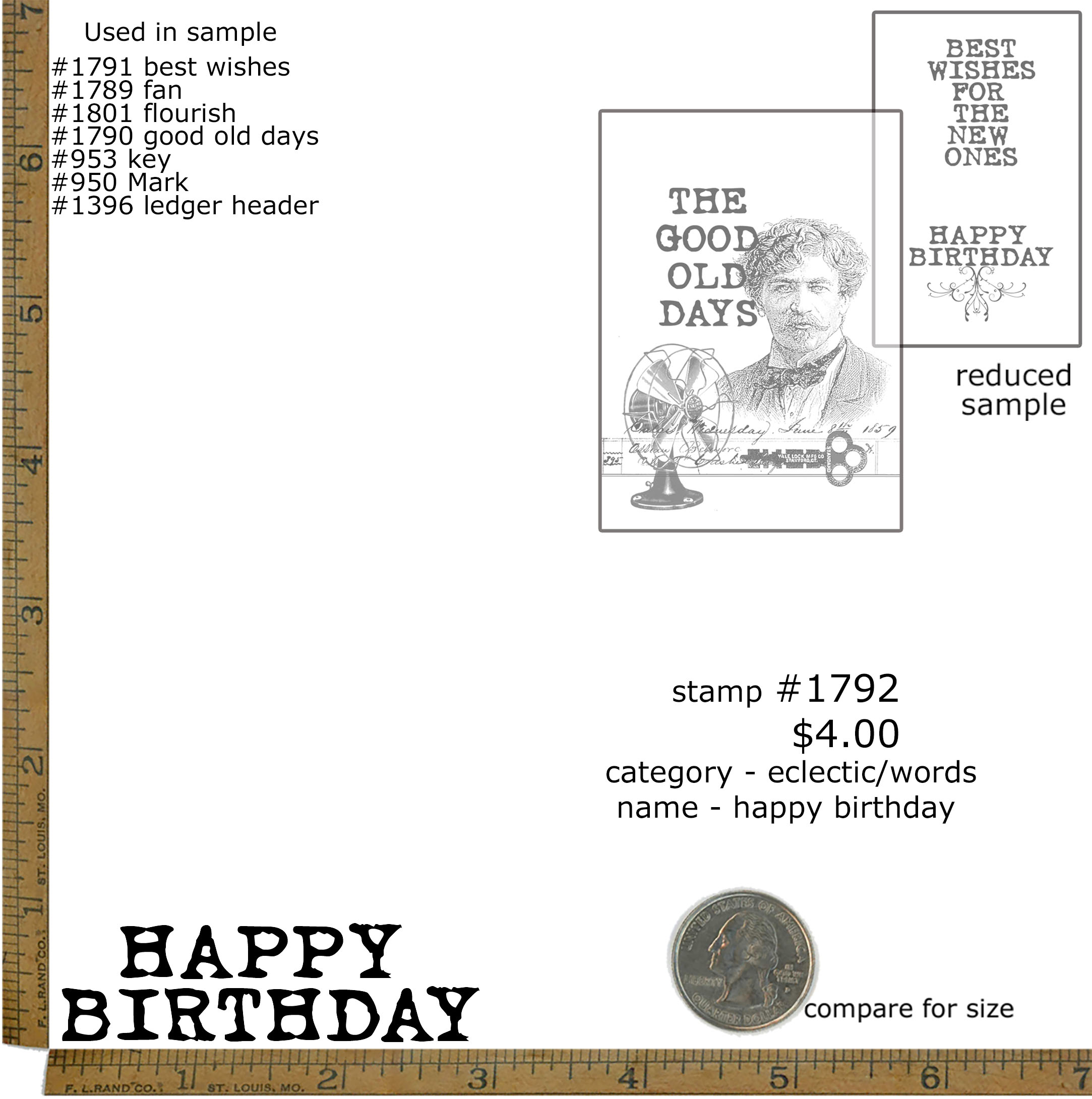 #1792 - Happy Birthday - Eclectic/Words